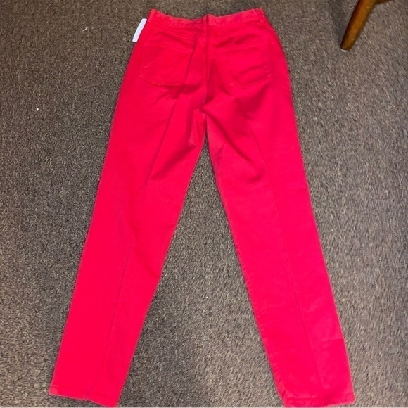 𝅺VINTAGE designer Oleg Cassini jeans in scarlet. NWT 5-pocket, high waisted. - Picture 3 of 8